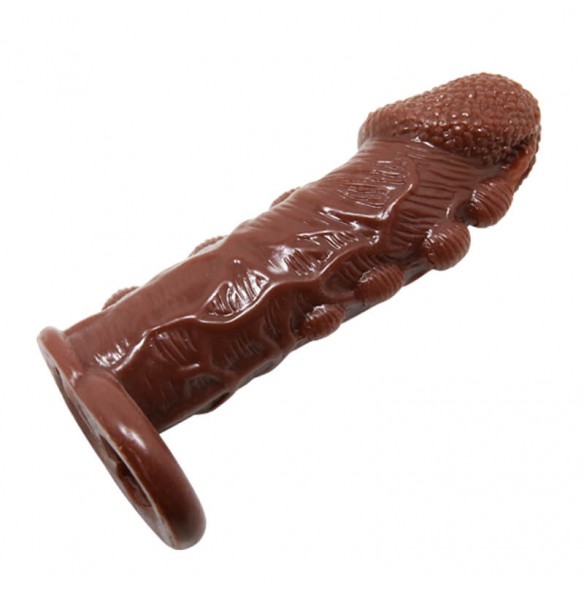 BAILE - Brave Man Penis Extended Dotted Sleeve With Ball Strap (L:14cm - D:4cm)